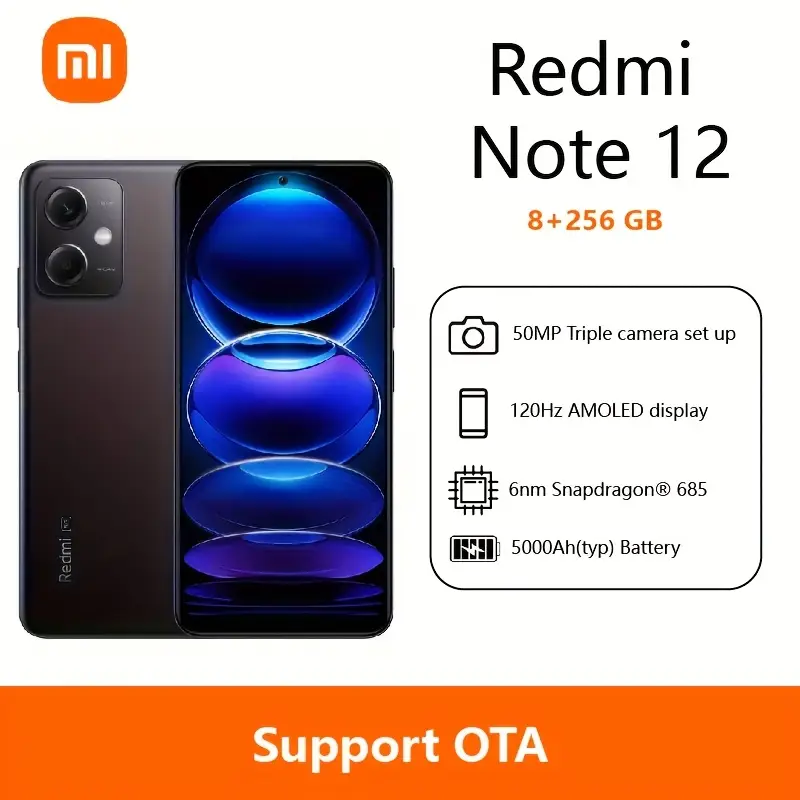 Redmi Note 12 256GB, 8GB RAM, Smartphone 5G, Double SIM